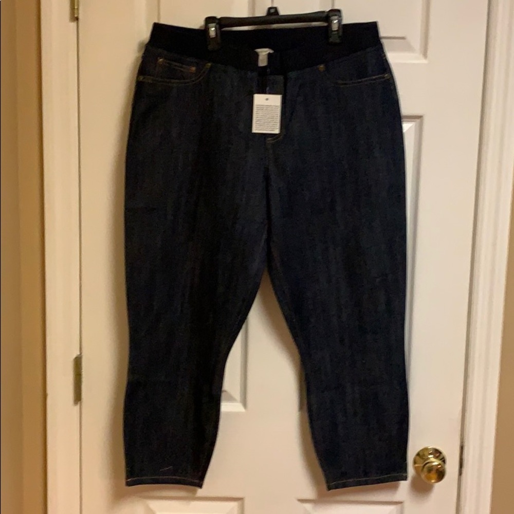 Boston Proper Pull-on Demin Crops